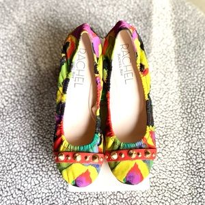 Rachel Roy Watercolor Printed Ballet Flats Sz 9.5